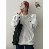 春オーバーフィット襟付きロゴ入りトレーナー 長袖トップス レディース | VIVID LADY | 詳細画像10