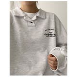 春オーバーフィット襟付きロゴ入りトレーナー 長袖トップス レディース | VIVID LADY | 詳細画像13