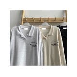 春オーバーフィット襟付きロゴ入りトレーナー 長袖トップス レディース | VIVID LADY | 詳細画像4