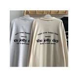 春オーバーフィット襟付きロゴ入りトレーナー 長袖トップス レディース | VIVID LADY | 詳細画像5