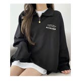 春オーバーフィット襟付きロゴ入りトレーナー 長袖トップス レディース | VIVID LADY | 詳細画像18