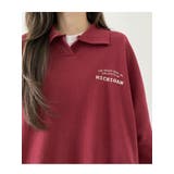 春オーバーフィット襟付きロゴ入りトレーナー 長袖トップス レディース | VIVID LADY | 詳細画像13