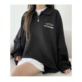 春オーバーフィット襟付きロゴ入りトレーナー 長袖トップス レディース | VIVID LADY | 詳細画像15