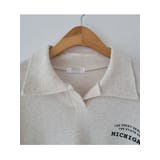 春オーバーフィット襟付きロゴ入りトレーナー 長袖トップス レディース | VIVID LADY | 詳細画像4