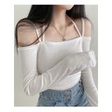 オフショルダーホルターネックスリムtシャツ 長袖 春トップス | VIVID LADY | 詳細画像7