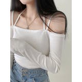 オフショルダーホルターネックスリムtシャツ 長袖 春トップス | VIVID LADY | 詳細画像8