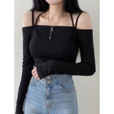 オフショルダーホルターネックスリムtシャツ 長袖 春トップス | VIVID LADY | 詳細画像15