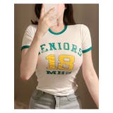 スリムフィット配色ロゴ入tシャツ 半袖 tシャツ | VIVID LADY | 詳細画像11