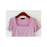 スクエアネックtシャツ クロップド丈 半袖 | VIVID LADY | 詳細画像5
