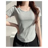 Uネックショート丈tシャツ レディース サイドスリット | VIVID LADY | 詳細画像16