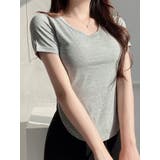 Uネックショート丈tシャツ レディース サイドスリット | VIVID LADY | 詳細画像17
