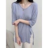 スカイブルー | オーバーフィット半袖tシャツ 無地 レディース | VIVID LADY