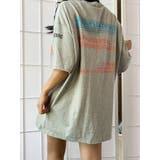 グレー | オーバーフィットロゴtシャツ半袖 トップス レディース | VIVID LADY