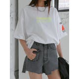 アイボリー | オーバーフィットロゴtシャツ半袖 トップス レディース | VIVID LADY