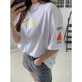 オーバーフィットロゴtシャツ半袖 トップス レディース | VIVID LADY | 詳細画像3