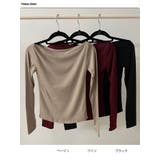 ボートネック長袖tシャツ スリム トップス | VIVID LADY | 詳細画像14