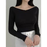 ボートネック長袖tシャツ スリム トップス | VIVID LADY | 詳細画像12