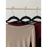 ボートネック長袖tシャツ スリム トップス | VIVID LADY | 詳細画像4