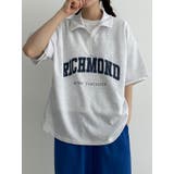 ホワイトメランジ | ロゴ入りアノラック半袖tシャツ Y2K 韓国 | VIVID LADY