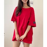レッド | Tシャツ半袖 オーバーサイズ Tシャツ半袖レディース | VIVID LADY