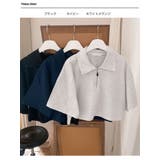襟付きアノラック半袖tシャツ クロップド丈シャツ Y2K | VIVID LADY | 詳細画像18 