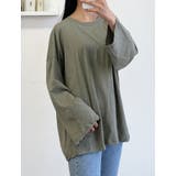 カーキ | オーバーフィットtシャツ 長袖 全8色 | VIVID LADY