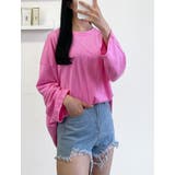 ピンク | オーバーフィットtシャツ 長袖 全8色 | VIVID LADY
