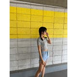 スリムフィットリブフード付きtシャツ 半袖 Y2K | VIVID LADY | 詳細画像20