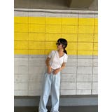 アイボリー | スリムフィットリブフード付きtシャツ 半袖 Y2K | VIVID LADY