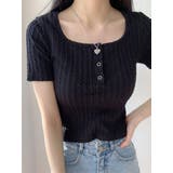 ブラック | トップス夏 tシャツ レディース | VIVID LADY