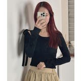 tシャツ リブカットソー リブ長袖Tシャツ | VIVID LADY | 詳細画像13 