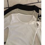 tシャツ リブカットソー リブ長袖Tシャツ | VIVID LADY | 詳細画像4 