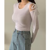 アイボリー | tシャツ リブカットソー リブ長袖Tシャツ | VIVID LADY