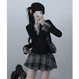 レース編みチェック配色シャツカットソー | VIVID LADY | 詳細画像11