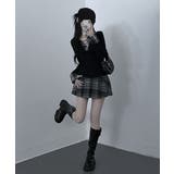 レース編みチェック配色シャツカットソー | VIVID LADY | 詳細画像14