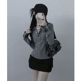 レース編みチェック配色シャツカットソー | VIVID LADY | 詳細画像17