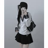 レース編みチェック配色シャツカットソー | VIVID LADY | 詳細画像3