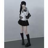 レース編みチェック配色シャツカットソー | VIVID LADY | 詳細画像7