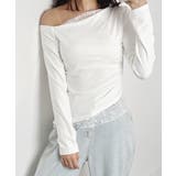 レース レイヤード風 オフショルダー Tシャツ 長袖 | VIVID LADY | 詳細画像2