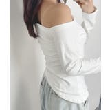 レース レイヤード風 オフショルダー Tシャツ 長袖 | VIVID LADY | 詳細画像3
