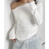 レース レイヤード風 オフショルダー Tシャツ 長袖 | VIVID LADY | 詳細画像4