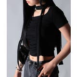 スクエアネック ギャザー Tシャツ チョーカー付 | VIVID LADY | 詳細画像16
