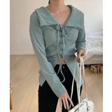レースアップ リブTシャツ バレエコア | VIVID LADY | 詳細画像12