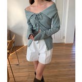 レースアップ リブTシャツ バレエコア | VIVID LADY | 詳細画像4