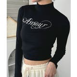 ブラック | 裏起毛 ボトルネック tシャツ | VIVID LADY