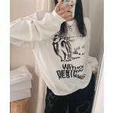 厚み感が薄く半袖とレイヤードして楽しんでもいいクルーネックトレーナー トップス | VIVID LADY | 詳細画像10