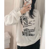 厚み感が薄く半袖とレイヤードして楽しんでもいいクルーネックトレーナー トップス | VIVID LADY | 詳細画像12