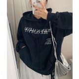 すっきりとしたポイントになる配色レタリングのパーカー トップス レディース | VIVID LADY | 詳細画像20