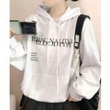 すっきりとしたポイントになる配色レタリングのパーカー トップス レディース | VIVID LADY | 詳細画像11