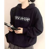 すっきりとしたポイントになる配色レタリングのパーカー トップス レディース | VIVID LADY | 詳細画像14